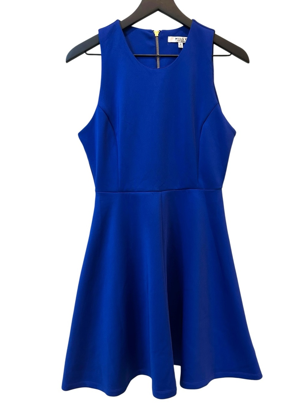 Milly for Design Nation Sapphire Blue Fit and Flare Sleeveless Dress